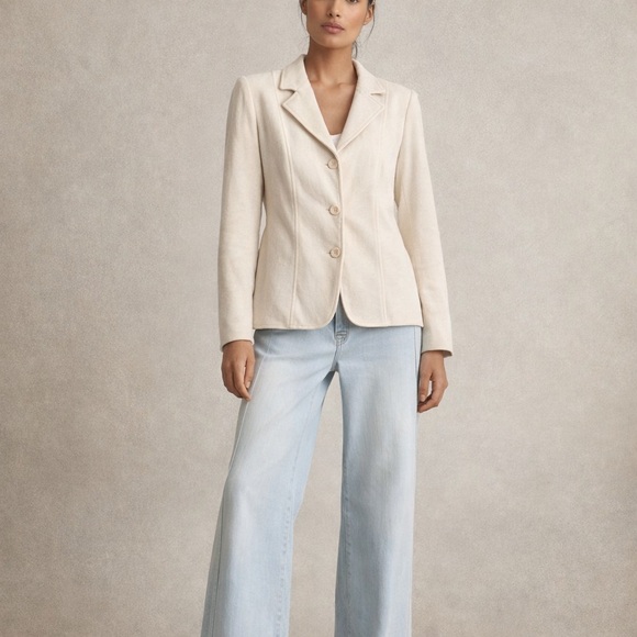 Louben Cashmere Blend Boxy Blazer - Picture 6 of 8